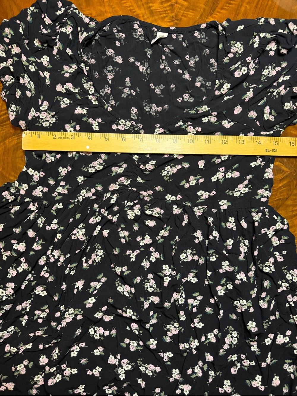 BP. Nordstrom S Black Floral Babydoll Dress | Puff Sleeve | Ditsy Floral - Picture 4 of 11